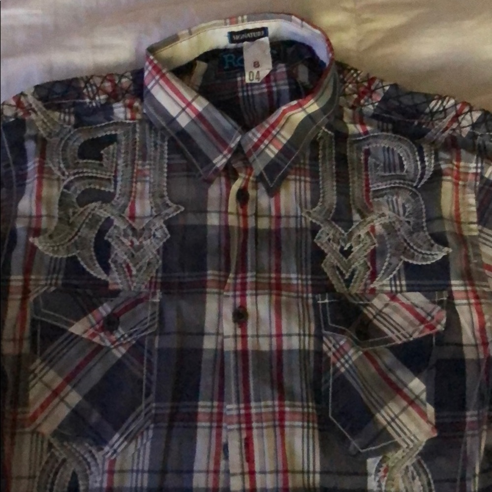 Roar plaid dress shirt